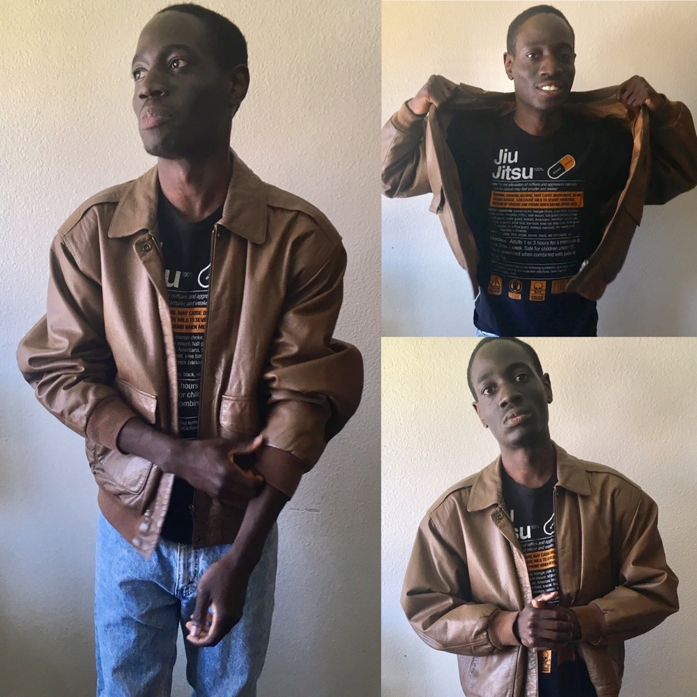 💣 BROWN LEATHER BOMBER 💣